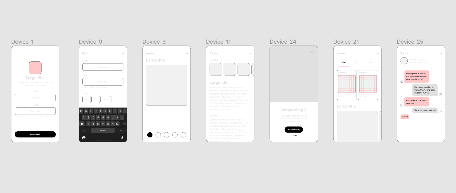 wireframe of the mainsquare app